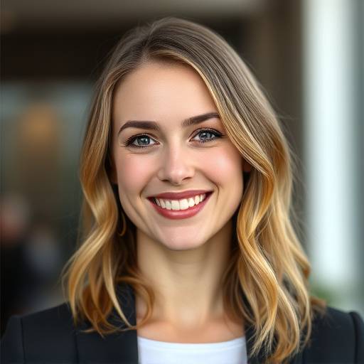 Professional headshot of Emily Carter, Creative Director, smiling confidently against a blurred background.
